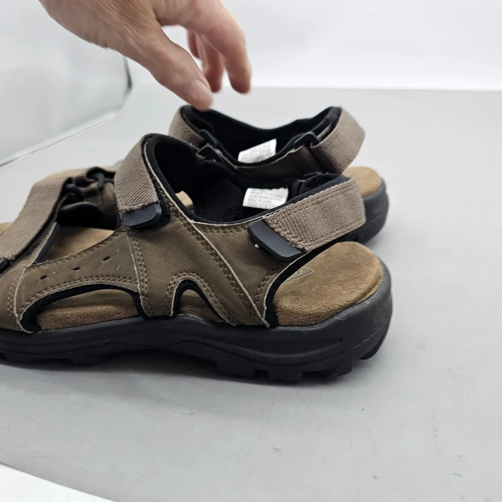 St Johns Bay SJB LEO Mens Brown Memory Foam Sport Hiking Sandals Size 9 629-1005